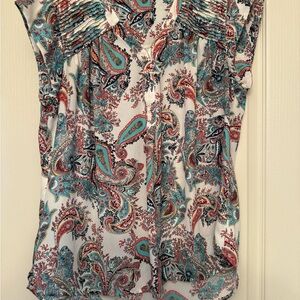 Black Rainn Paisley Print Blouse - Red, Blue, White